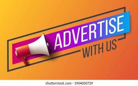 Advertise with us. vector banner