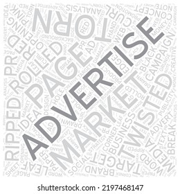 Advertise Word Cloud Art Detailed Vector