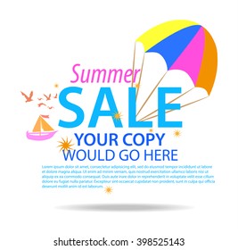 Advertisement about the summer sale.