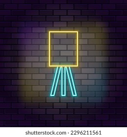 Advertisement advertising banner icon brick wall and dark background.