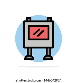 Advertisement, Advertising, Billboard, Poster Abstract Circle Background Flat color Icon