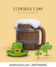 Advertisement of alcoholic drink, beer festival for St. Patrick Day