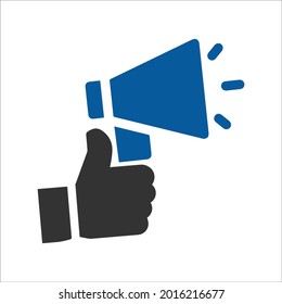 advertisement, announcement icon. Simple editable vector graphics.