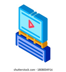advertisement announcement icon vector. isometric advertisement announcement sign. color isolated symbol illustration
