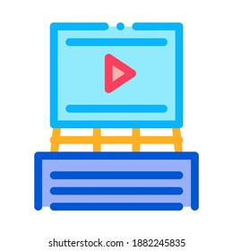 Symbol für die Anzeige von Werbung Werbezeichen. Illustration von Farbzeichen