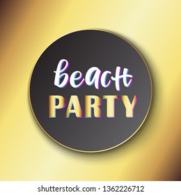 Advertisement banner Beach Party. Vector illustration.