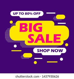 Advertisement banner for Big Sale Promotion offer background in vector