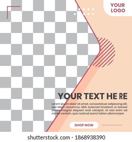 Advertisement banner or social media template shapes background design. For Advertising in Social Media Platform 07
