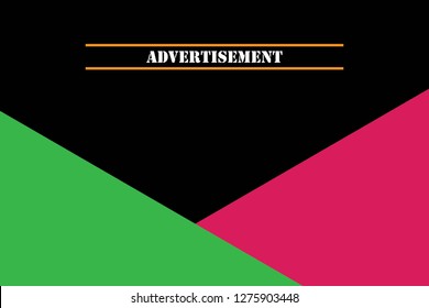 Advertisement billboard, Geometric background style vector illustration artwork.