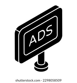 Icono de tablero de anuncios en diseño único