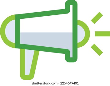 Advertisement business management icon with green duotone style. Media, internet, marketing, sign , promotion, web, campaign. Vector illustration