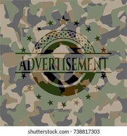 Advertisement camouflaged emblem