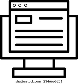 Icono de esquema de exploración de contenido de publicidad