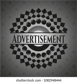  Advertisement dark emblem. Retro