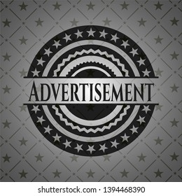 Advertisement dark emblem. Vector Illustration. Detailed.