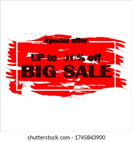 Advertisement With A Discount Of More Than 50 Percent On Any Product. Big Sale