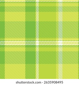 Advertisement fabric check vector, cool texture seamless tartan. Colorful pattern textile background plaid in lime and green colors palette.