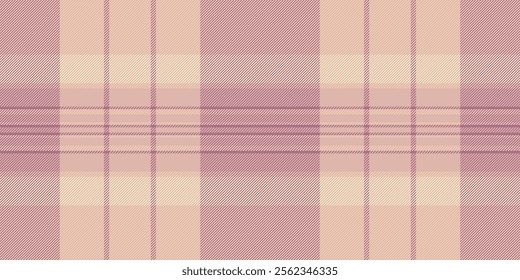 Advertisement fabric check vector, simplicity background textile pattern. Patterned texture seamless plaid tartan in light and pink colors palette.