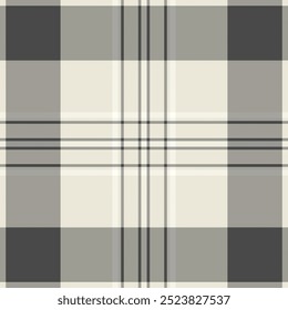 Advertisement fabric pattern vector, self background plaid seamless. Cover tartan texture check textile in light and grey colors palette.
