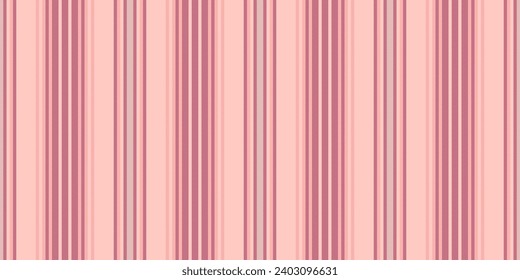 Advertisement fabric seamless lines, quiet vector background vertical. Classical texture stripe pattern textile in light and pink color.