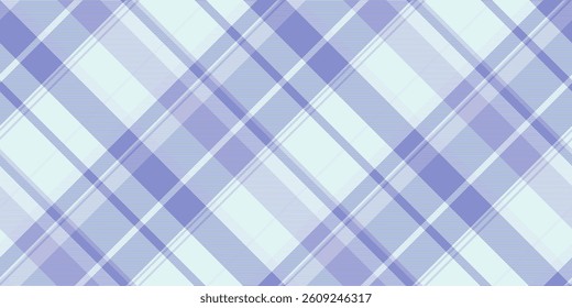 Advertisement fabric texture pattern, valentines day tartan plaid vector. Decorate textile seamless check background in light and blue colors palette.