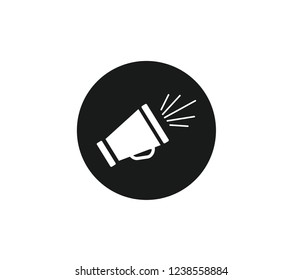 Advertisement flat black icon 