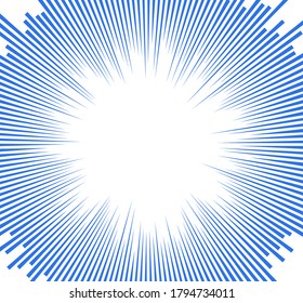 Advertisement flyer design elements. Blue background with elegant graphic sun flower bright light rays from the center. Vector illustration EPS 10 for template brochure, layout leaflet, newsletters