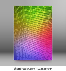 Advertisement flyer design elements. Mesh color gradient background with elegant graphic mosaic bright light. Vector illustration EPS 10 for template brochure, layout leaflet, newsletters, banner 