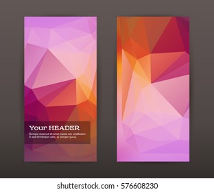 Advertisement flyer design elements. Modern style Design website banner lilac background page. Vector illustration EPS 10 for template brochure, layout leaflet, newsletters, business card front & back