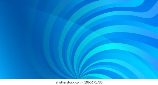 Advertisement flyer design elements. Swirl blue background with elegant graphic twisted reversal bright light rays from. Vector illustration EPS 10 for template brochure, layout leaflet, newsletters
