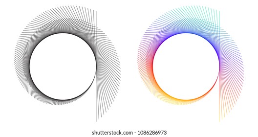 Advertisement flyer design elements. White background with elegant graphic sun lines rays from the center. Vector illustration EPS 10 for template brochure, layout leaflet, newsletters, flyer, banners