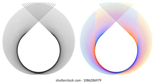 Advertisement flyer design elements. White background with elegant graphic sun lines rays from the center. Vector illustration EPS 10 for template brochure, layout leaflet, newsletters, flyer, banners