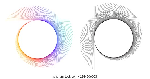 Advertisement flyer design elements. White background with elegant graphic sun lines rays from the center. Vector illustration EPS 10 for template brochure, layout leaflet, newsletters, flyer, banners