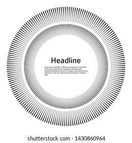 Advertisement flyer design elements. White background with elegant graphic sun lines rays from the center. Vector illustration EPS 10 for template brochure, layout leaflet, newsletters, flyer, banners