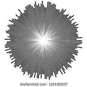 Advertisement flyer design elements. White background with elegant graphic sun lines rays from the center. Vector illustration EPS 10 for template brochure, layout leaflet, newsletters, flyer, banners