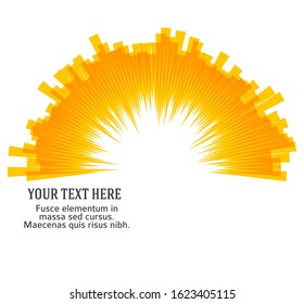 Advertisement flyer design elements. White background with elegant graphic sun lines rays from the center. Vector illustration EPS 10 for template brochure, layout leaflet, newsletters, flyer, banners