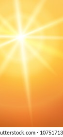Advertisement flyer design elements. Yellow background with elegant graphic sun star bright light rays from. Vector illustration EPS 10 for template brochure, layout leaflet, newsletters