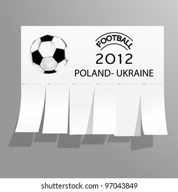 Advertisement of football 2012 Poland - Ukraine on white blank