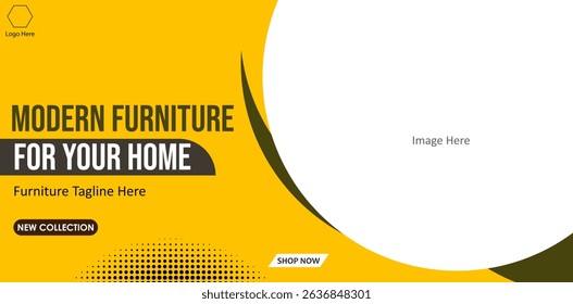 Advertisement furniture website banners. Web banner background. Furniture layout graphics.