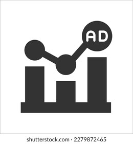 Advertisement graph icon, Vector Graphics