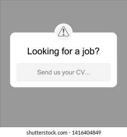 advertisement for hiring in social network style vector