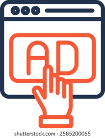 Advertisement Icon Color Line Vector Illustration