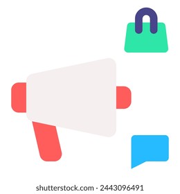 advertisement icon in flat style