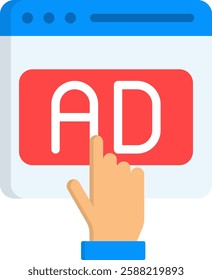 Advertisement Icon Flat Vector Illustration