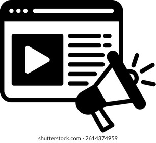 Advertisement Icon Mixed Vector Illustration