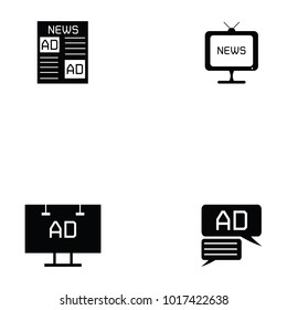 advertisement icon set