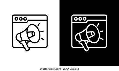 Anúncio com design de conjunto de ícones