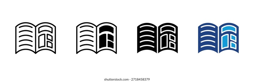 Advertisement icon set multiple style collection