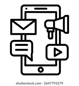 Icono de publicidad Colección de Vector único