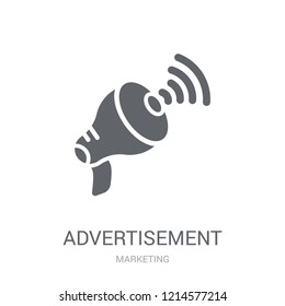 Advertisement icon. Trendy Advertisement logo concept on white background from Marketing collection. Suitable for use on web apps, mobile apps and print media.